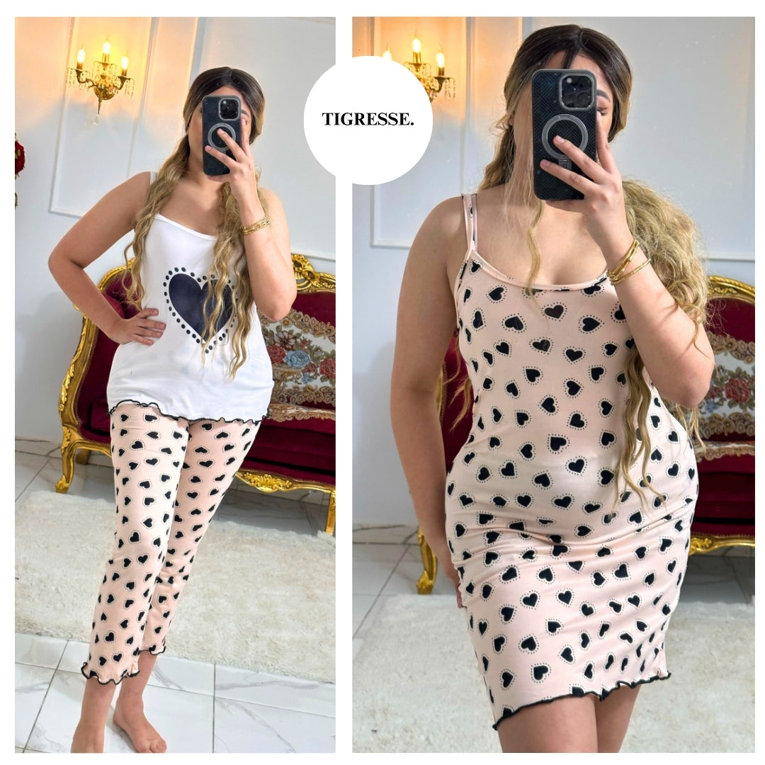 Ensemble 3PCS LOVE 💕 بيستي فيزو فوندروب