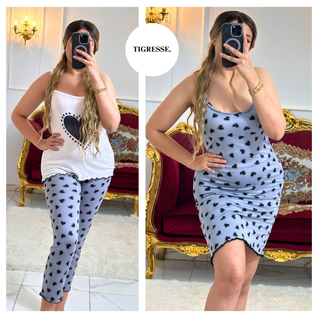 Ensemble 3PCS LOVE 💕 بيستي فيزو فوندروب